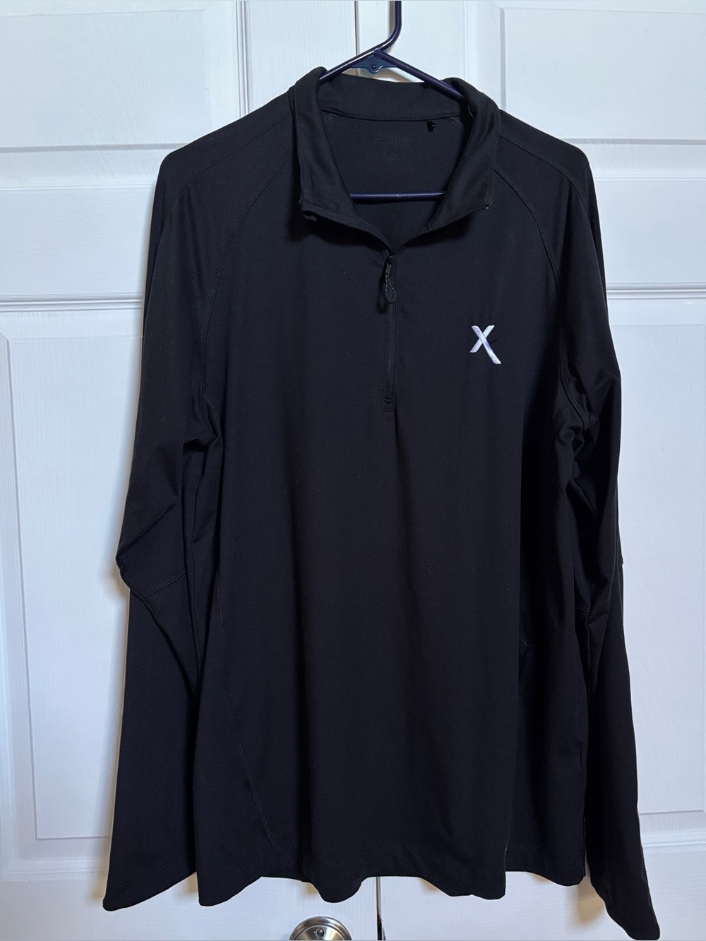 Xersion Endurance Mens XL Quarter Zip Pullover Black Performance Shirt
